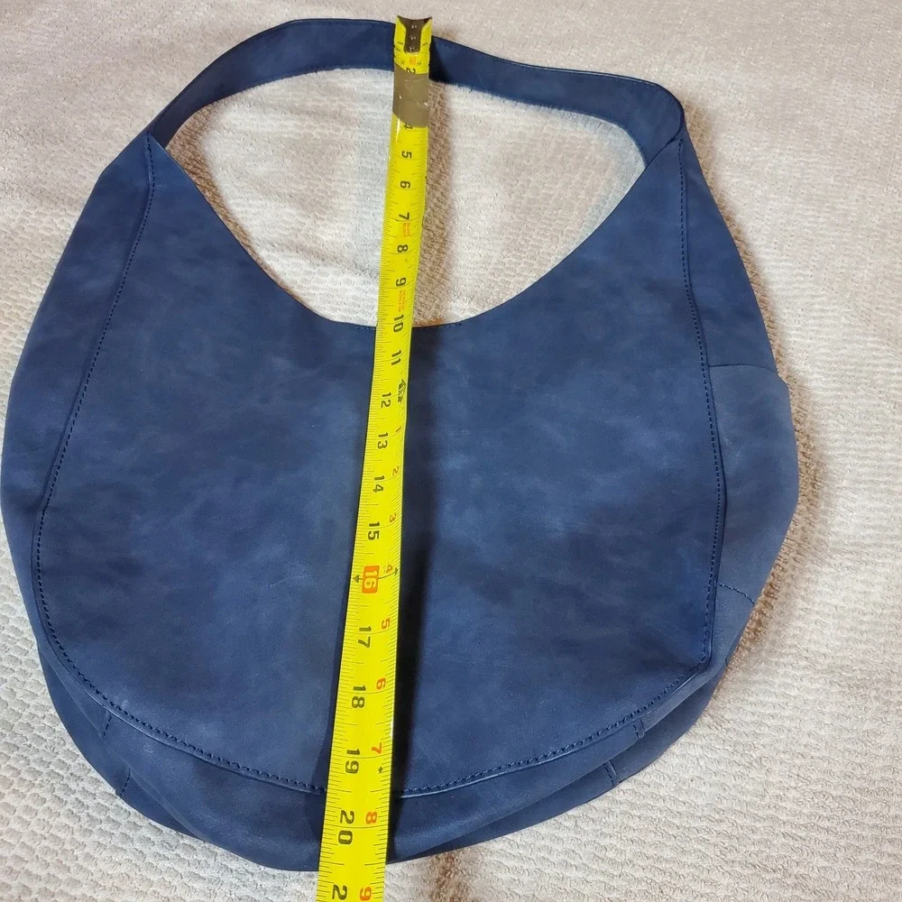 Charleston Bags Faux Suede‎ Shoulder Bag Satchel Blue Boho Lightweight Travel